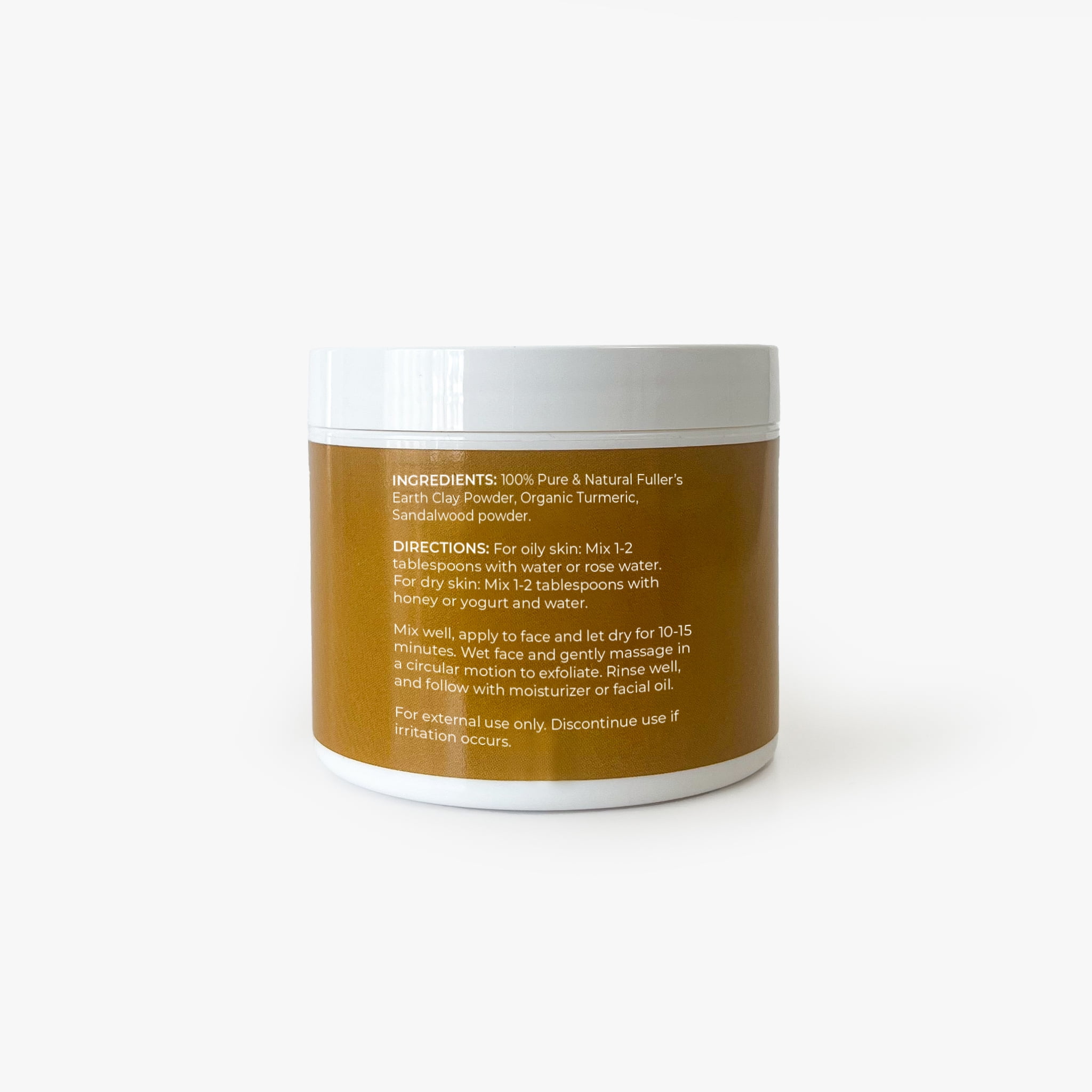 Sulina Shop Organic Detox Rose Face Mask with Turmeric & Sandalwood Clay Powder - 4oz