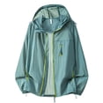thumbnail image 6 of VBVC Men's UPF 50+ Lightweight Hooded Sun Protection Jacket with Zip Pockets,Windbreaker Hiking Travel Full-Zip Coat For Men,Light Blue,S-3XL, 6 of 6