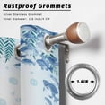 thumbnail image 2 of Outdoor Curtains for Patio Waterproof, Seahorse Coastal Outdoor Privacy Panels Grommet, Summer Nautical Starfish Coral Ocean Blackout Outside Curtains for Porch/Cabana 54"x108", 2 Panels, 2 of 8