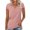 Pink, variant on YHAJDS Women's Casual Tops V Neck Short Sleeve Solid Color Basic Blouse Tee