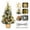 Gold, variant on Brand Clearance! Christmas Tree with LED String Lights For Dining Table Artificial Home Decor Mini Christmas Pine Tree Xmas Star Tree 17.7inch Gold