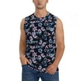 thumbnail image 2 of Goofa Love Butterflies Printed Men's Sleeveless T-Shirt - Athletic Gym Workout Tank Top for Men - Moisture-Wicking, UPF 30+ Quick-Dry Muscle Tee-Small, 2 of 8