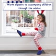 thumbnail image 6 of Girls Boys House Slippers Kids Warm Fur Lined Slip On Slippers Winter Comfortable Non-Slip Indoor Outdoor Slippers, 6 of 7