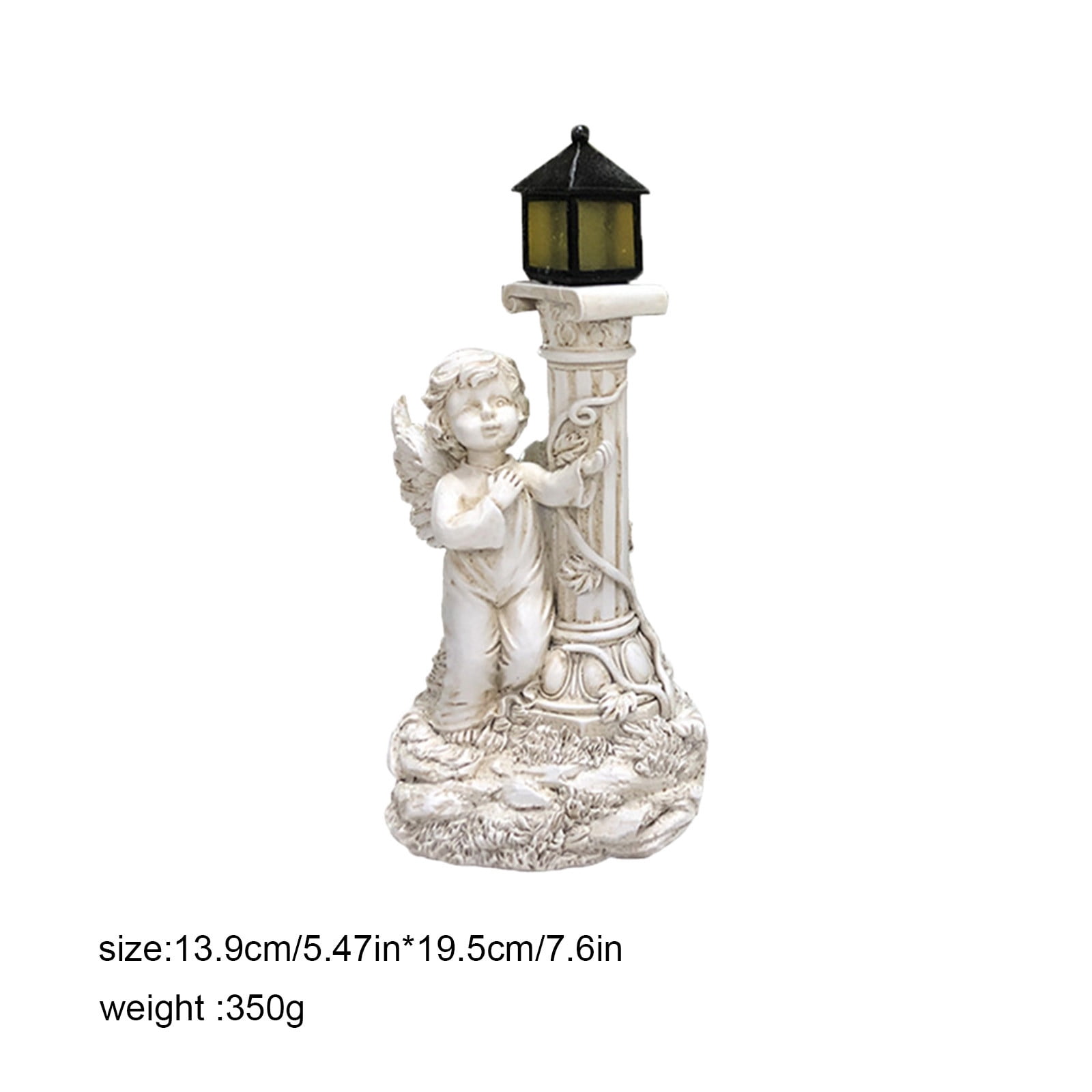 Ykohkofe Roman Pillar Angel Statue Garden Figurine Sculptures Solar