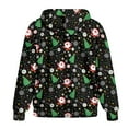 thumbnail image 5 of FOR U DESIGNS Christmas Tree Zip Up Hoodies for Women Oversized Hooded Cardigan Size M Long Sleeve Down-Shoulder Collar Sweatshirt for Women Activewear Sportswear Fall, 5 of 7