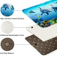 thumbnail image 5 of Underwater World Dolphin Shower Curtain Set with Toilet Lid Cover and Non-Slip Rugs, Tropical Fish 4 Pcs Shower Curtain Set with 12 Hooks, Ocean Kids Bathroom Set with Rugs and Accessories, 5 of 7
