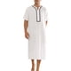 thumbnail image 2 of Camisones INSPIRE CHIC para hombres, de ajuste holgado, con mangas cortas, cómodos, color blanco, talla S, 2 of 4