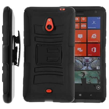 TurtleArmor ® | For Nokia Lumia 1320 | Nokia Batman | Nokia RM-994 [Hyper Shock] Hybrid Dual Layer Armor Holster Belt Clip Case Kickstand -