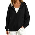thumbnail image 4 of CHGBMOK Women's Plus Size Hooded Cardigan Lightweight Button Down Cardigan Long Sleeve Soft Knit Sweater Jacket, 4 of 8