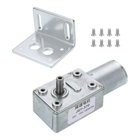 DC 12V High Torque Turbine Worm Geared Motor with 6mm Shaft 120RPM Geared Motor Gear Box Reduction Motor