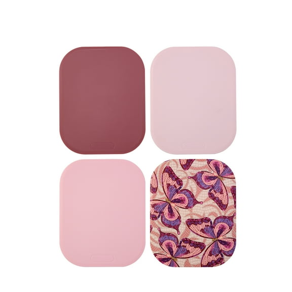 Dolly Parton Plastic 4-Piece Cutting Mat Set in Assorted Colors for Food Prep