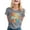 Grey, variant on Women's Casual Printed Round Neck Short Sleeve T Shirt Top Shirt Women Cold Gear