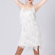 thumbnail image 5 of ICHUANYI Clearance Women's Fashion Suspender Crewneck Sequin Feather Sleeveless Solid Mini Dress(White, L) ICHUANYI WER2023080911867, 5 of 9