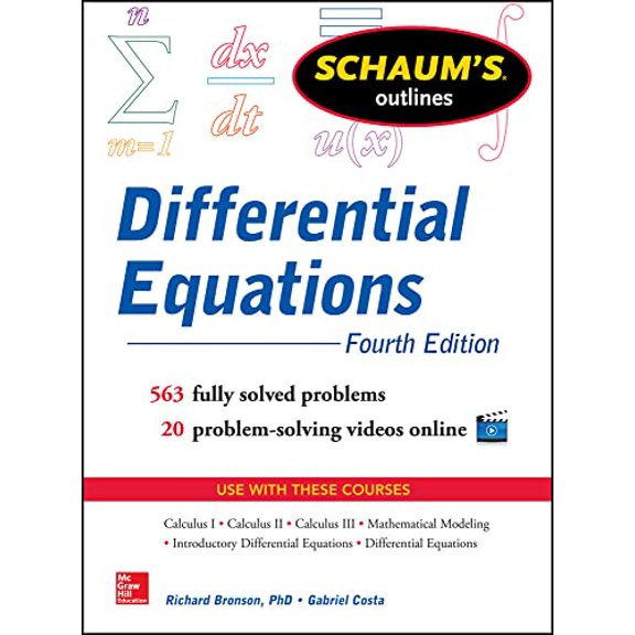Pre-Owned Schaum's Outline of Differential Equations (Paperback) 0071824855 9780071824859