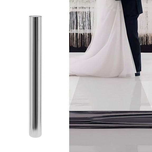 65*3ft Aisle Runner Mirror Rug Double Sided Carpet Wedding Ultra-thin Mirror Floor Mat, Silver