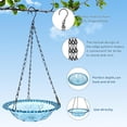 thumbnail image 3 of Bxaolu 1 Pack Hanging Bird Baths, Hanging Bird Feeders for Outdoors, Bird Water Bowl for Garden Yard Decor(Plastic, Blue), 3 of 7