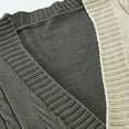 thumbnail image 4 of Mens Sweatshirts, Cardigan Sweaters for Men Color Block Cable Knit Sweater Button Down Open Front Cardigan Casual Outwear with Pockets, 4 of 5
