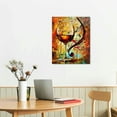 thumbnail image 3 of Nawypu   Modern Canvas Wall Art Romantic Red Wine Splash Painting for Kitchen Dining Room Pub Bar Wall Decor Wine Glass Music Notes Picture Print Contemporary Art, 3 of 5