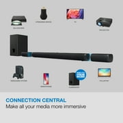 iLive v5.1 Bluetooth 4.1 Channel 45 Soundbar with Wireless Subwoofer and Satellite Speakers, ITBSW423B, Black