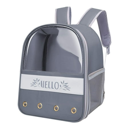 oshhni Carrier Backpack Travel Bag dog Tote Handbag Cage Breathable Portable for Kitty C-Gray