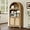 Natural, variant on 63" Arched Kitchen Pantry Cabinet, Arched Cabinet with Rattan Doors & Adjustable Shelves, Versatile Cupboard Arch Cabinets for Kitchen Storage, Dinning Room, Living Room, Entryway, Natural