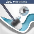 thumbnail image 3 of Toilet Bowl Brush and Holder, 3 Pack Compact Toilet Brush Set with Nylon Bristles Toilet Brush Hidden Scrubber Brushes for Bathroom Cleaning—Blue, 3 of 7