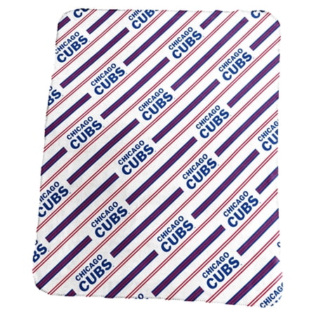 Logo Brands Chicago Cubs 50 x 60 Classic Vertical Stripe Fleece Throw Blanket