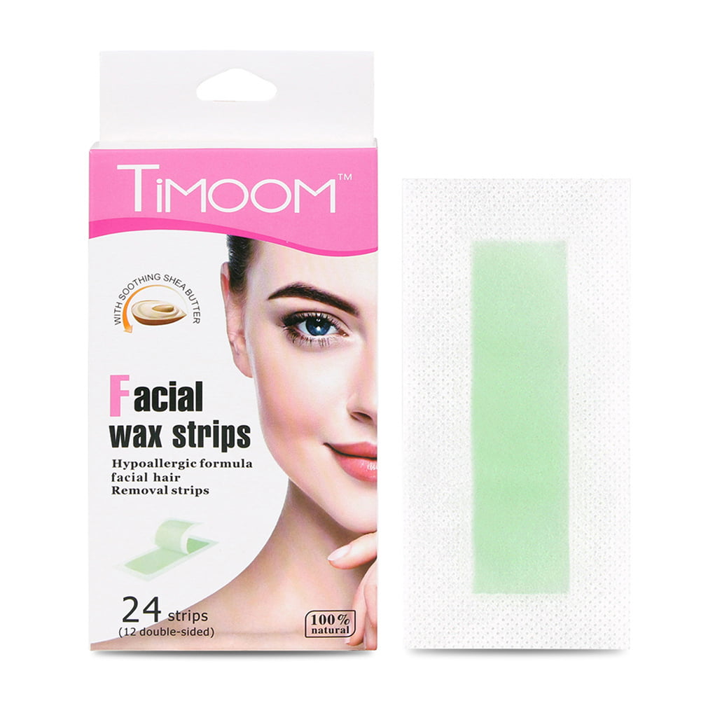 Face Wax Strips Hair Removal Waxing Strips For Caring Face Eyebrow Upper  Lip Cheek Chin Middle Brow Mustache 24Pcs 