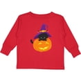 thumbnail image 3 of Inktastic Halloween Cat, Black Cat, Witch Hat, Pumpkin Boys or Girls Long Sleeve Toddler T-Shirt, 3 of 5