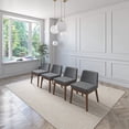 thumbnail image 5 of Juego de Comedor de Madera con 6 Sillas Tapizadas para 6 Personas, Mesa y Sillas para Comedor y Cocina, Midtown Concept Amalfi, Nogal y Gris Oscuro, 5 of 5