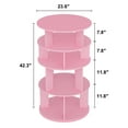 thumbnail image 5 of 5 Tier Rotating Shoe Rack Tower, 16 Pair Shoe Organizer Shelf, Pink, 43.6" x 23.6" x 23.6", 5 of 6