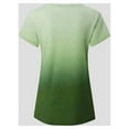 thumbnail image 5 of Ltctricy T Shirts for Women Trendy Summer V Neck Short Sleeve Gradient Tee Tops Casual Loose Blouses, 5 of 7