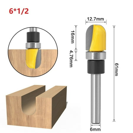 

BAMILL 6mm Shank Bowl & Tray Template Router Bit Milling Cutter Woodworking Tool