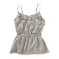 thumbnail image 1 of Camiseta sin mangas Aeropostale con ojales de encaje para mujer gris grande, 1 of 2