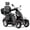 BLACK, variant on SKRT Electric Large 4 Wheel Mobility Scooters, Heavy Duty Wheelchair Device, 400 LBS Capacity for Seniors & Adults, Speed Adjust, Remote Key, Assembled In US, Receive Ready to Ride