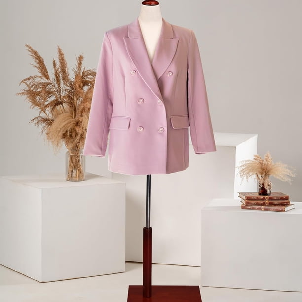 pink dress form mannequin Vingli Female Dress Form, Mannequin Torso Body with Adjustable Wood Stand for Dress Display Clothes Design, Pinnable Manikin (White, 10-12), Women's