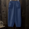 thumbnail image 4 of Women’s Pants Wide Leg Dress Pants Baggy Blue Pants Womens Pants Casual Comfortable Work Pants Vacation Outfits for Women, 4 of 5