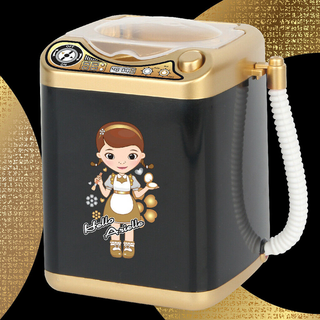 Mini Electric Washing Machine Dollhouse Toy for Wash Makeup Brushes
