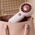 thumbnail image 5 of Mini Handheld Fan Portable Desktop USB Rechargeable Small Fan with Charging Cable, 3 Speeds, Compact Personal Fan for Outdoor Travel Office, Pink, 5 of 7