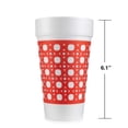 thumbnail image 4 of Social Butterfly Disposable Foam Cups, 20 oz, Red Cane Pattern, 14 Count, 4 of 4