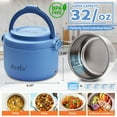 thumbnail image 3 of Aotto Electric Lunch Box, 32 oz Portable Food Warmer for Adults, 110V Food Warmer Heater, Food Heater for Car/Truck/Office, Blue, 3 of 6