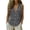 Gray, variant on Women's Lapel Sleeveless Tank Tops Summer Button Down Shirts Office Collared Blouses Ladies Shirts