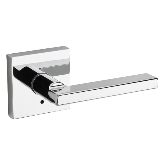 Kwikset 91550-008 Polished Chrome Halifax Square Bed/Bath Privacy Lever