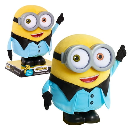 Illumination's Minions: The Rise of Gru Disco Dancing Bob Feature Plush, Kids Toys for Ages 3 Up, Gifts and Presents