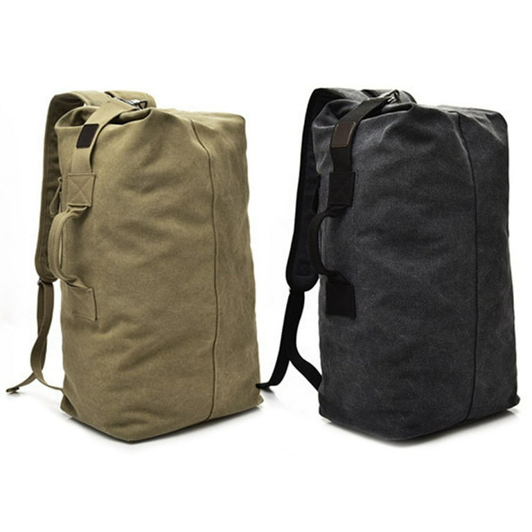 33L Large Capacity Travel Backpack Canvas Outdoor Travel Camping Hiking  Travel Sports Bag Trendy Canvas Backpack Black - Walmart.com