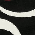 thumbnail image 6 of SAFAVIEH Florida Mirabelle Geometric Shag Area Rug, Black/Ivory, 4' x 4' Round, 6 of 7