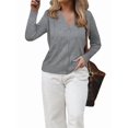 thumbnail image 2 of Women'S Soft Cropped Cardigan Casual Shawl Sweater Top Light Gray S, 2 of 8