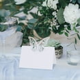 thumbnail image 5 of 50-Pack 3D Butterfly Place Cards for Weddings, Premium White Tent Name Cards for Wedding Reception, Banquet, Birthday Party Seating, 5 of 10