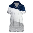 thumbnail image 4 of Ladies Silky Satin Loungewear Set Short Sleeve Top Loose Fitting Matching Shorts Comfort Sleepwear Outfit, 4 of 4
