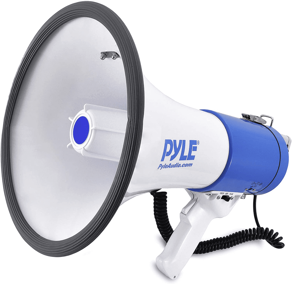 Voice-Changer Pyle Megaphone PA Bullhorn with Built-in Siren Adjustable Volume 